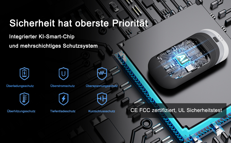 Електричні грілки для рук Karecel 2 шт. - USB перезаряджувані, 10000mAh, для кемпінгу, гольфу, на вулицю (блакитні)