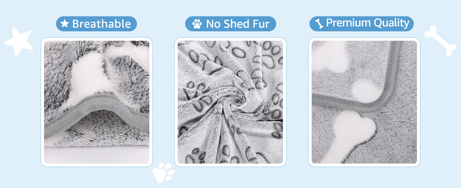 3 штуки флісові підстилки для собак - миючі, 104x76 см, сірі. Підстилки для собак, котів, цуценят. Захист диванів та ліжок.