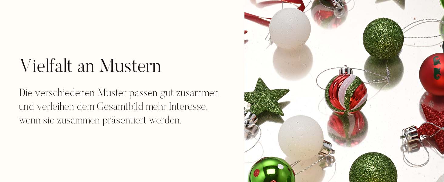 Набір ялинкових прикрас Victor's Workshop 35 шт. 5 см, пластикові кулі, червоно-зелено-білий декор для ялинки