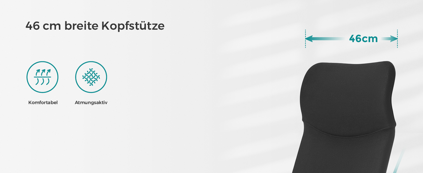 Офісний стілець SONGMICS, ергономічний, поворотний, з м'яким сидінням, регульований по висоті та нахилу, до 120 кг, чорний OBN034B01