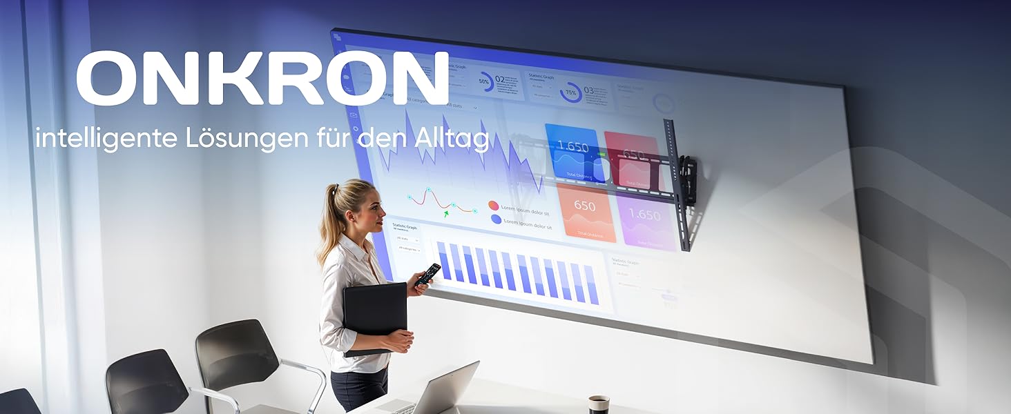 Кронштейн для телевізора ONKRON UF12-B (UT4-B) – плоский, для телевізорів 60-110 дюймів, до 120 кг, VESA 900x600, чорний