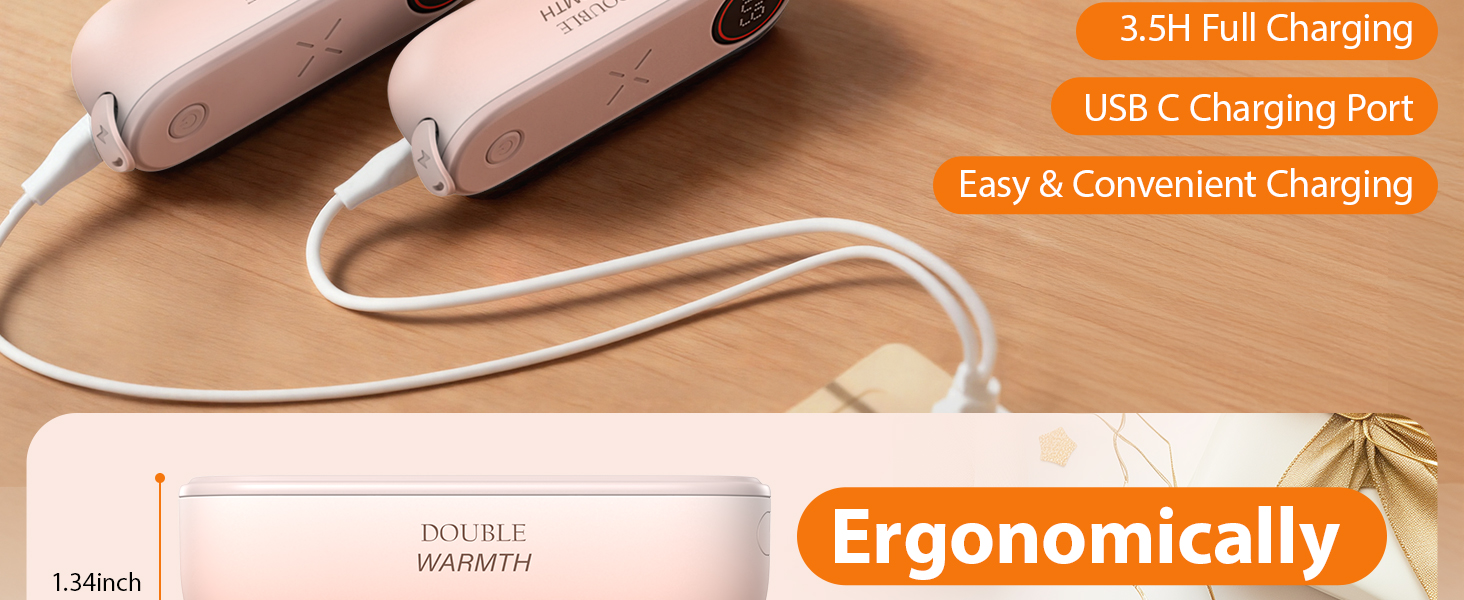 Електричний грієчка для рук SUPPOU з LED-ліхтариком, 5000mAh, 2 шт. - для активного відпочинку та спорту