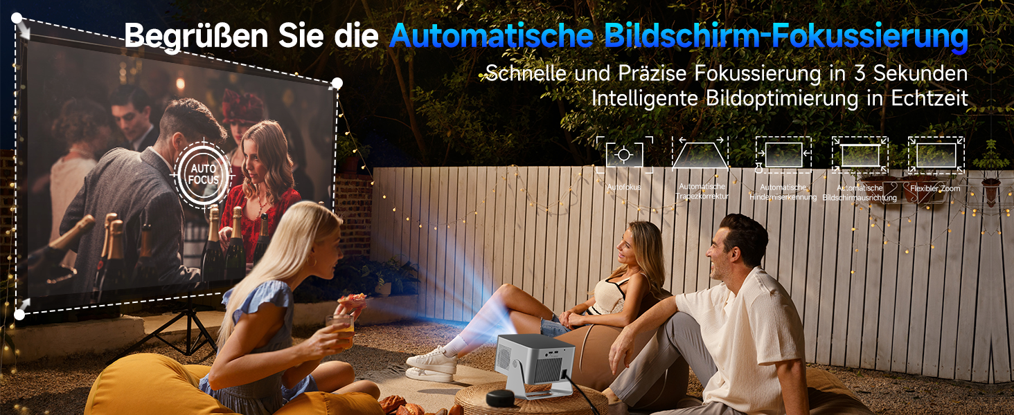 Magcubic Beamer 4K: Міні-проектор з WiFi 5, Bluetooth 5.1, 15W, 650 ANSI, Dolby Audio/HDR10+, автофокус, трапец. корекція, 180° обертання (сірий)