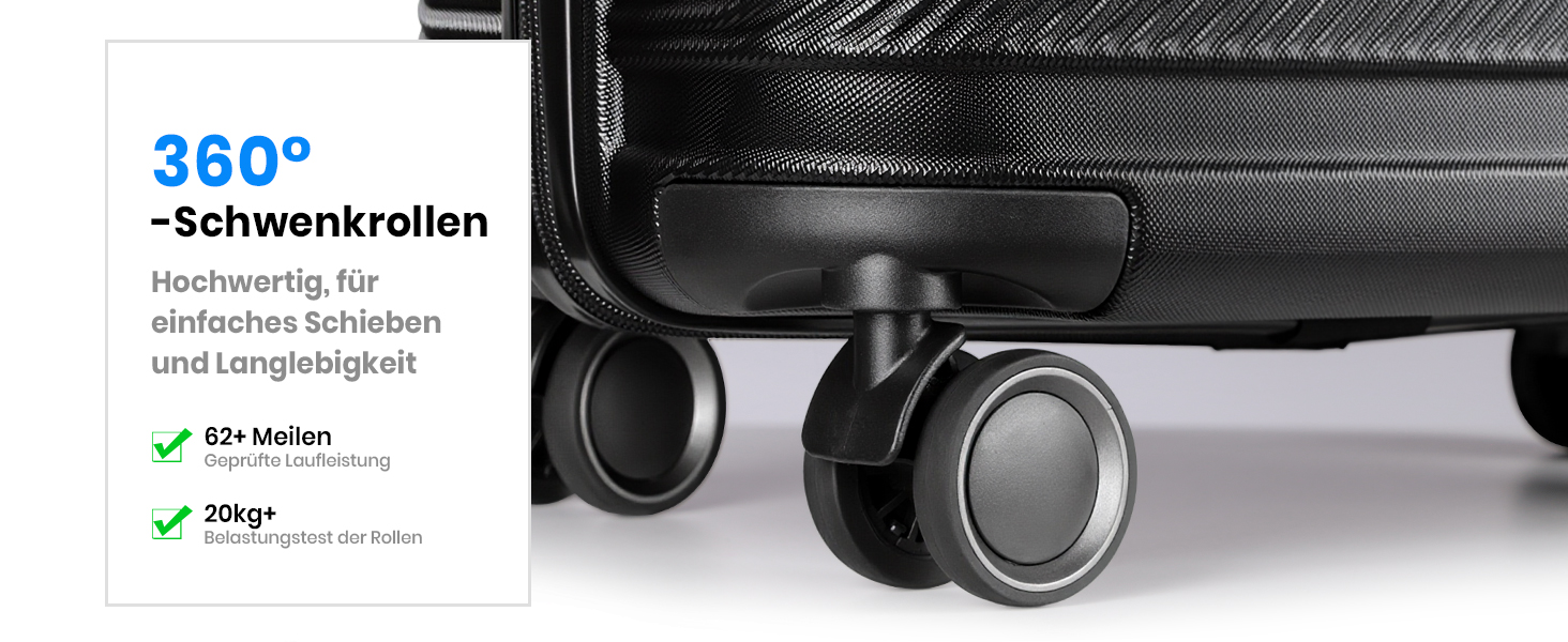 Набір валіз Tavoxda 3 шт., жорсткий корпус, TSA-замок, телескопічна ручка, чорний колір