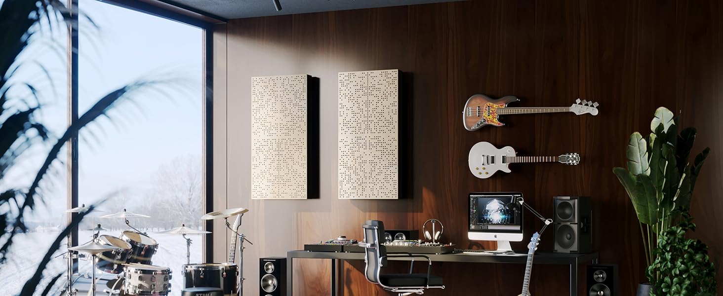 Акустична панель Addictive Sound Binary Diffuser Hybrid: гібридний дифузор та абсорбер (бінарний алгоритм 250-9300 Гц), дерево, 120x60x11,5 см, коричневий