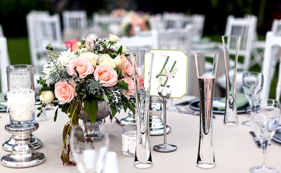 Набір з 2 склянок для шампанського 145 мл, склянки з кришталю, для шампанського, просекко, лікеру, ручної роботи, прозорі