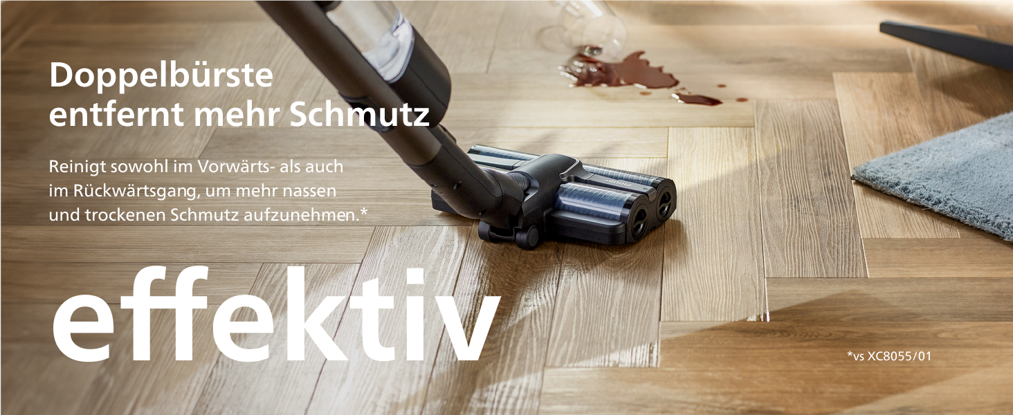 Вертикальний бездротовий пилосос Philips AquaTrio 9000 серії 3-в-1 для сухого та вологого прибирання, чорний