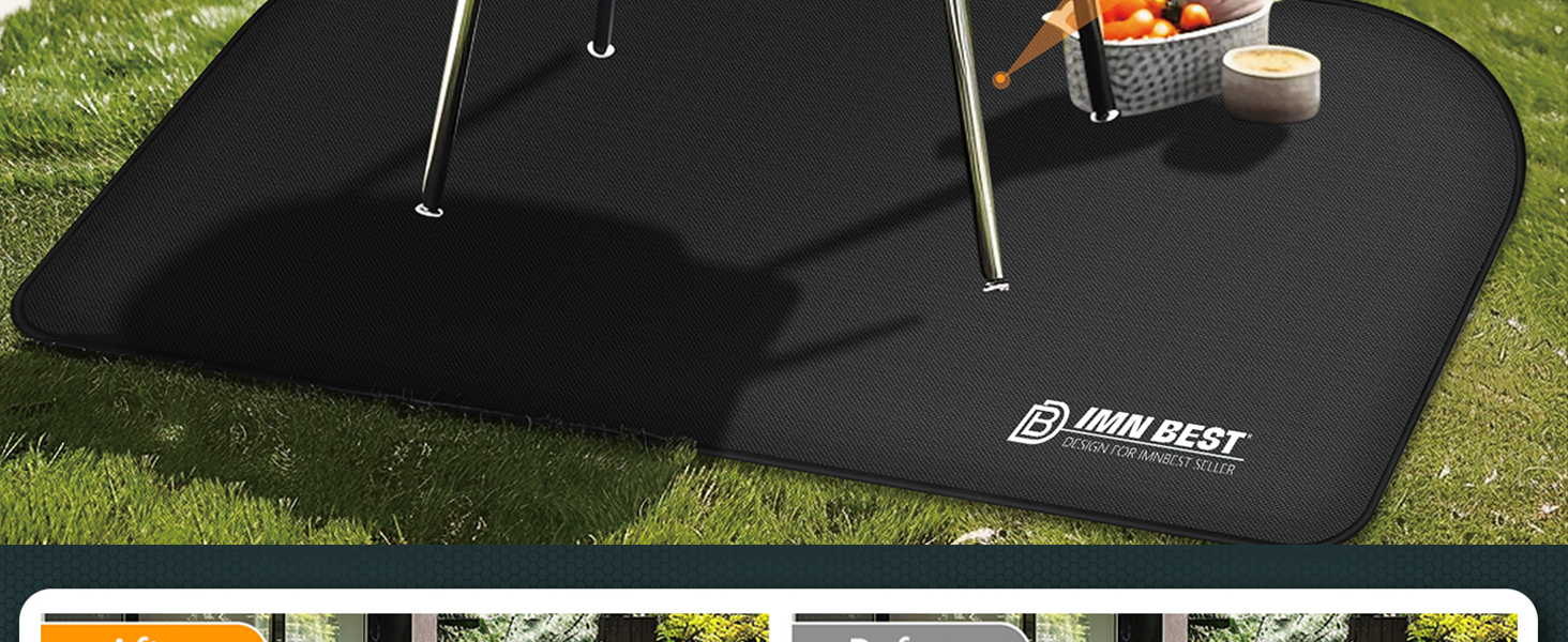 Стійка до вогню килимок для гриля, складана захисна підстилка для BBQ, силіконовий килимок з скловолокна, водонепроникний, 150x100 см