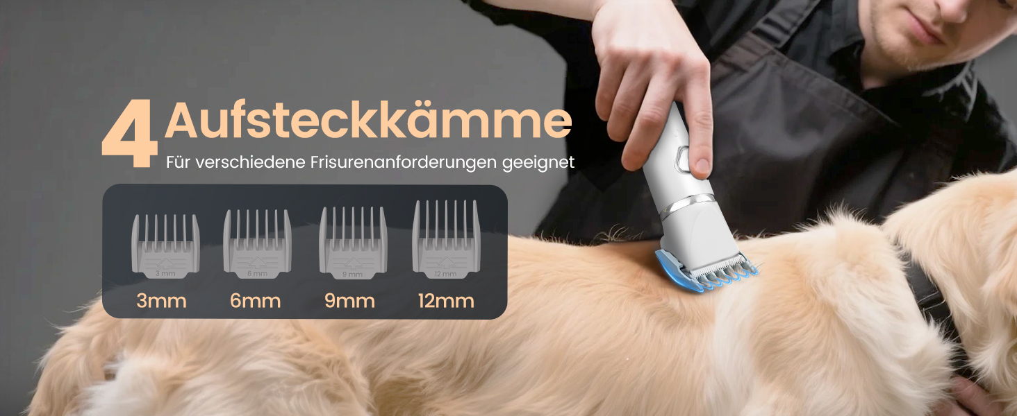 Набір 4 в 1 для стрижки собак: стрижка, триммінг, шліфування кігтів. Підходить для собак та котів. Безшумна модель для грумінгу.