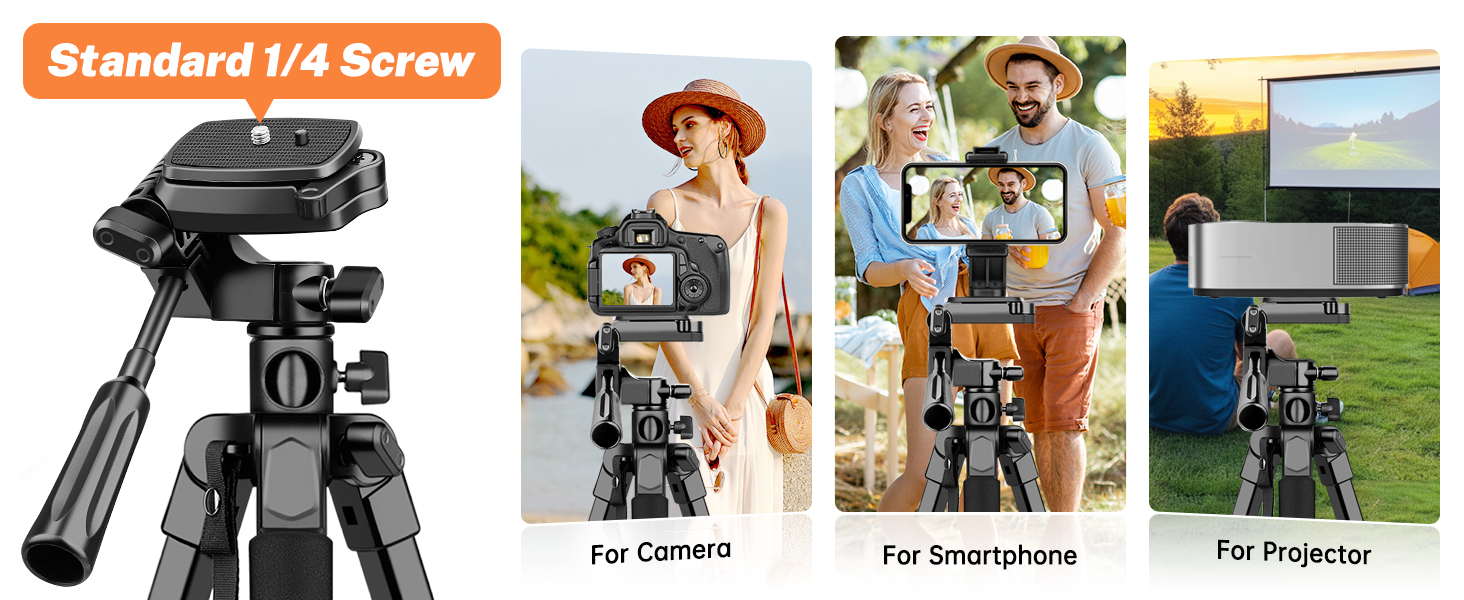 Штатив для камери та смартфона Nineigh, 190 см, з пусковим гачком, легкий алюмінієвий, з трьохсторонньою головкою, для iPhone/Samsung/Huawei/DSLR