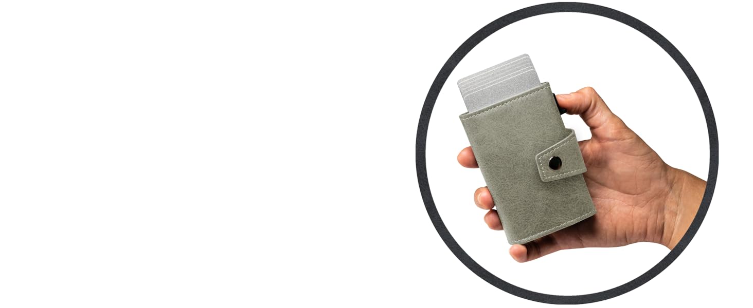 Чоловічий гаманець Slimfin® Maxi з відділом для монет - картхолдер - RFID захистом, пісочно-зелений