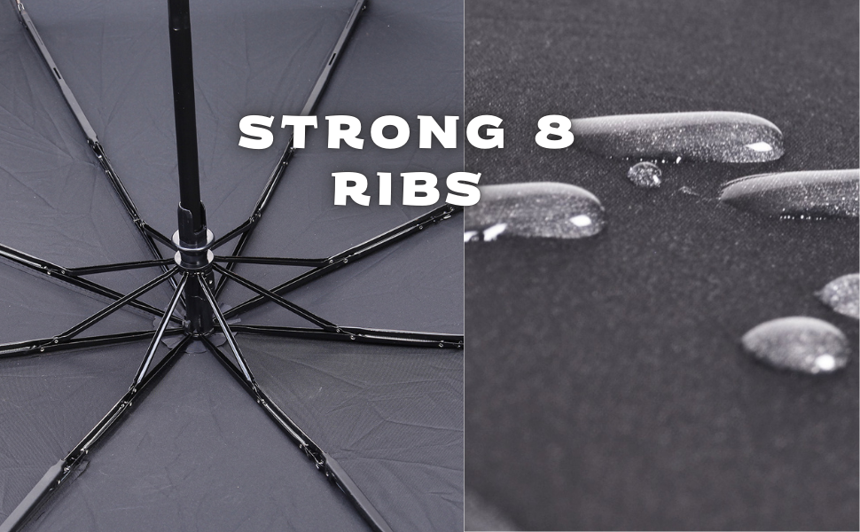 Loiina Сонцезахисний парасолька-рюкзак, вітростійкий, з подвійним куполом, автоматичний механізм, 8 спиць з нержавіючої сталі, захист від УФ-променів, легкий, компактний, стабільний