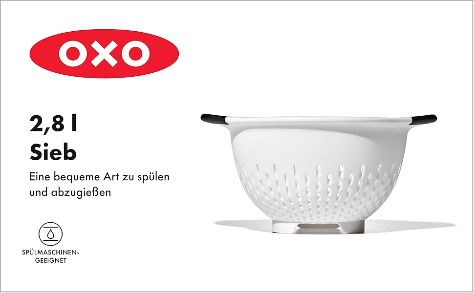 OXO Good Grips пластиковий друшляк 2,8 л, білий