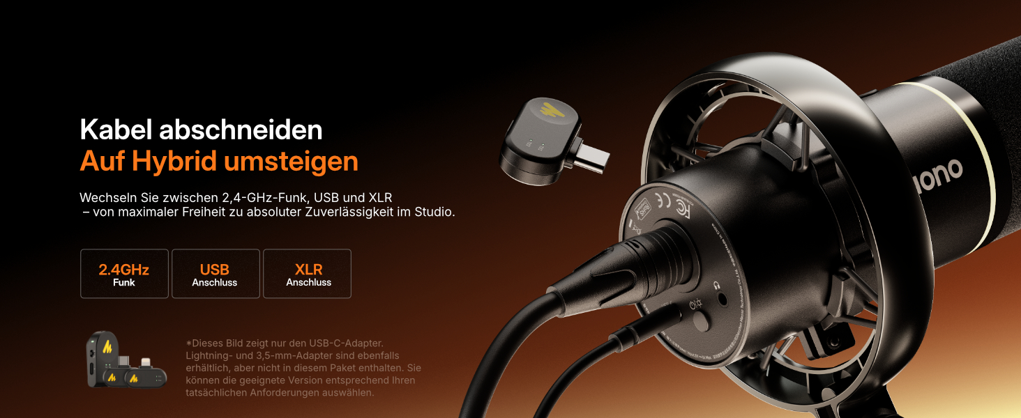 MAONO PD200W: Професійний гібридний USB/XLR мікрофон для подкастів, стрімінгу та запису зі шумозаглушенням