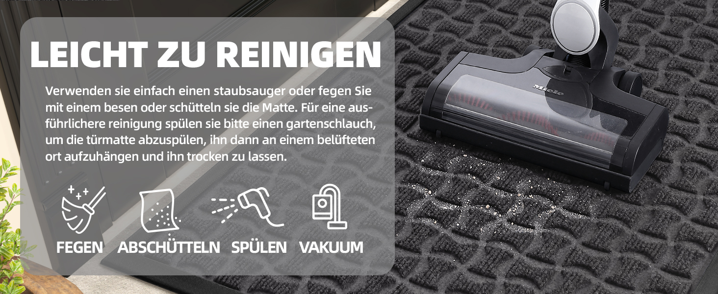 Килимок для дому та вулиці, вологостійкий, 81x122 см (сірий)