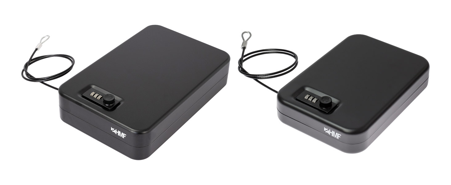 Сейф з кодовим замком HMF 316-02 | Переносний сейф, захисний бокс | 29 x 19 x 6,5 см, чорний