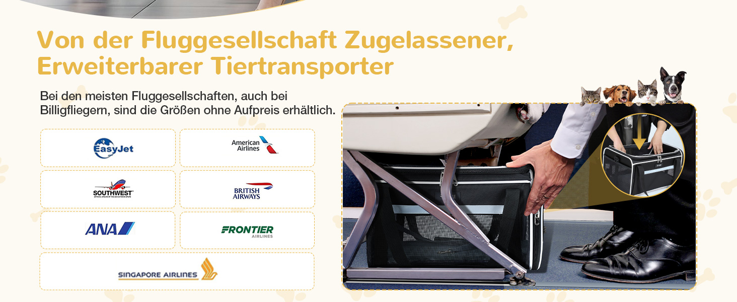 Транспортна сумка для собак та котів, розширювана, до 6 кг, чорна, M