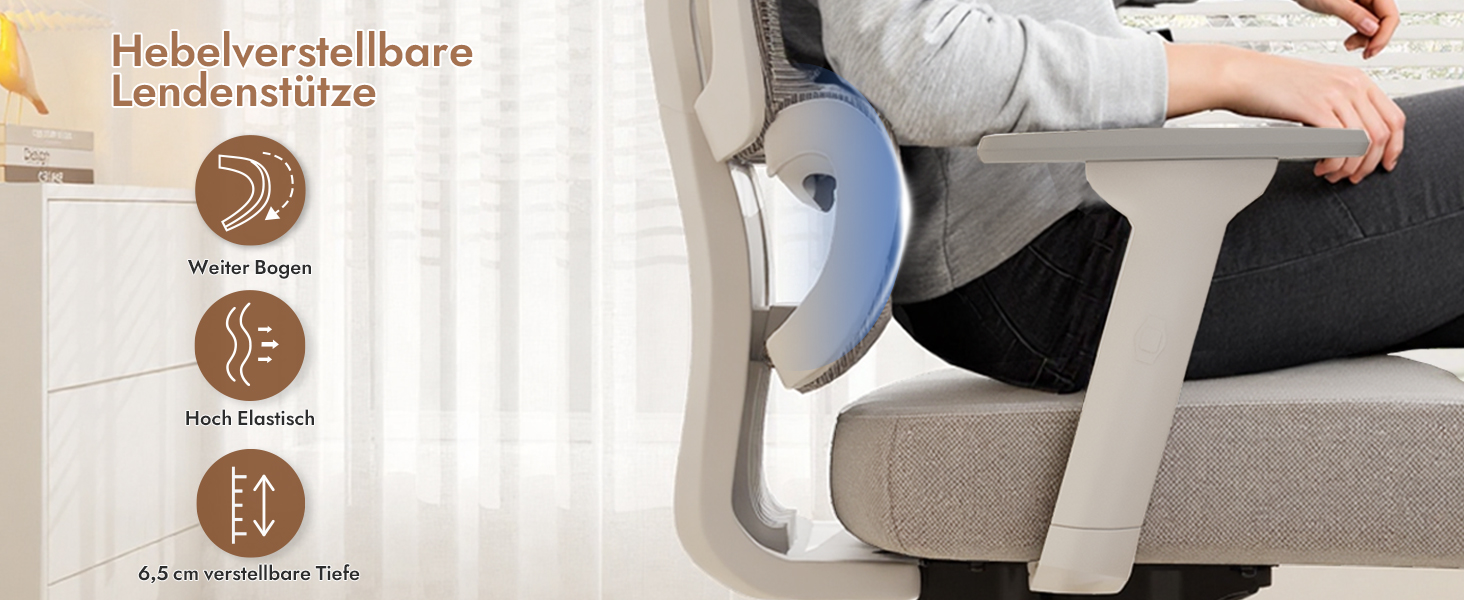 Ергономічне крісло для офісу та геймінгу з регульованою підголівником та 3D підлокітниками, підтримкою попереку, сіре