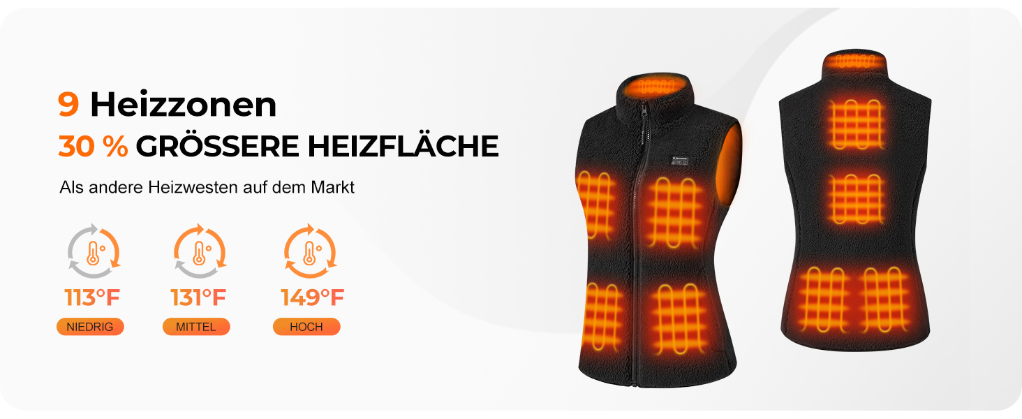 Тепла електрична жилетка для жінок з акумулятором 16000mAh, Sherpa, флісова жилетка для активного відпочинку та катання на лижах, чорна