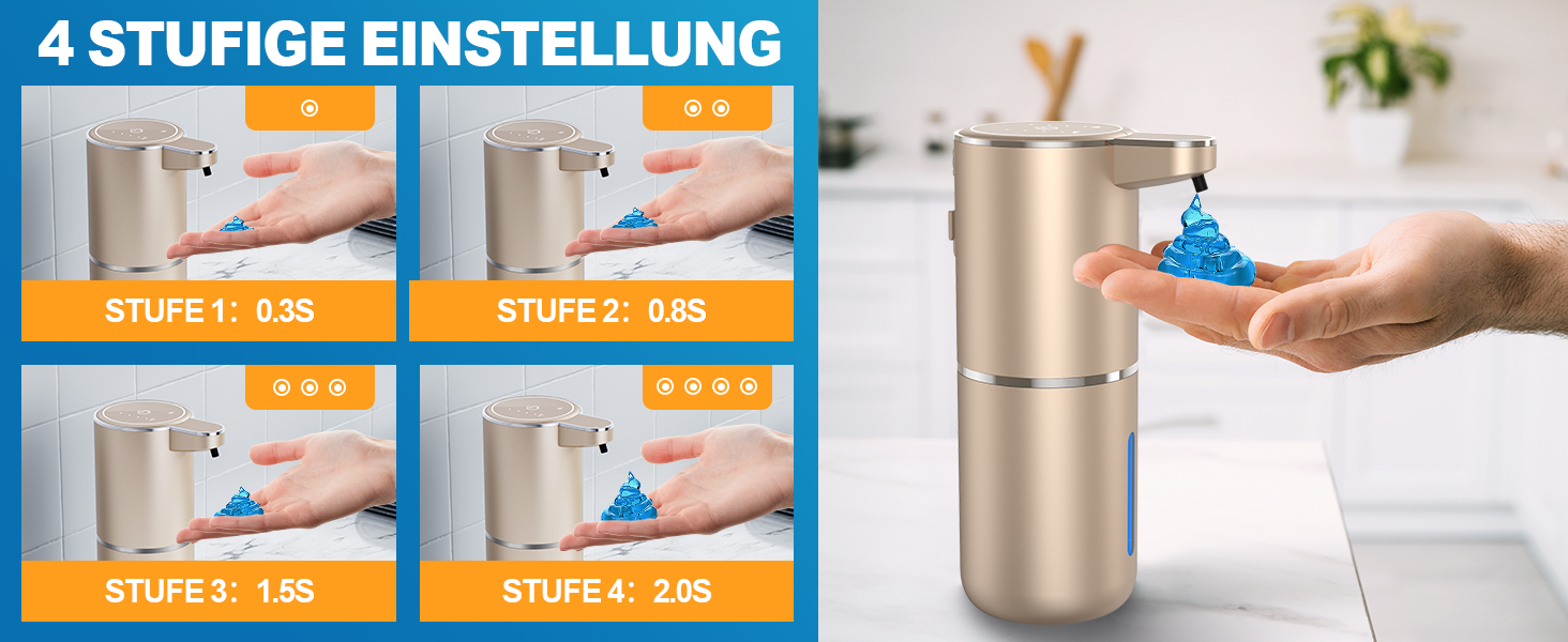 Автоматичний дозатор мила Amyzavls, 380 мл, USB, інфрачервоний сенсор, для ванної, кухні, офісу