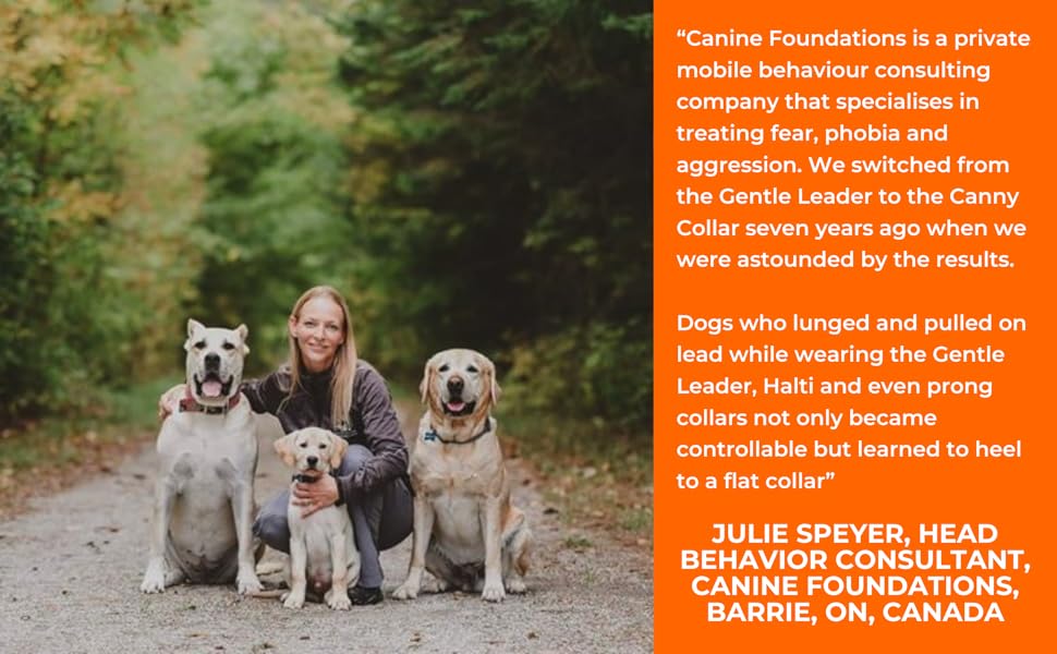 Нашийник-напівобруч Canny Collar для собак – проти ривка | Безпечний та ефективний контроль | Тренувальний аксесуар для спокійних прогулянок | Розмір 5, Чорний, обхват шиї 43-48 см