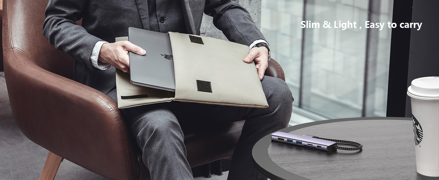 Док-станція для ноутбука Newmight з двома HDMI, підтримка 2 моніторів 4K, Ethernet 1 Gbps, PD 100W, 3 USB 3.0, SD/TF Reader, USB-C, для HP/Dell (сіра)