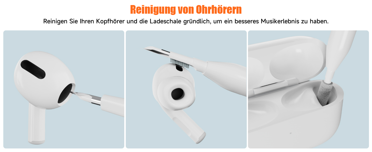 Набір для чищення гаджетів 22-в-1: навушники, телефони, клавіатури, камери, монітори, планшети, автоекрани. З щіткою та спреєм