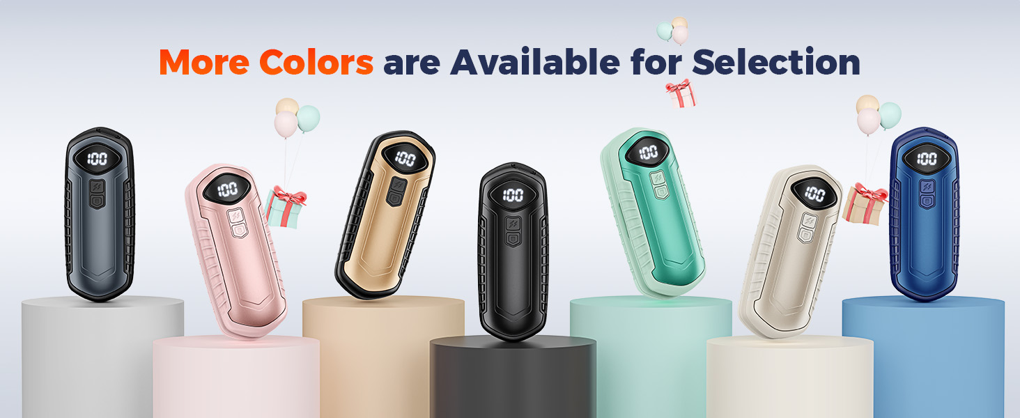 Електричні грілки для рук 2 шт. - перезаряджувані, портативні, 6000mAh, рожеві