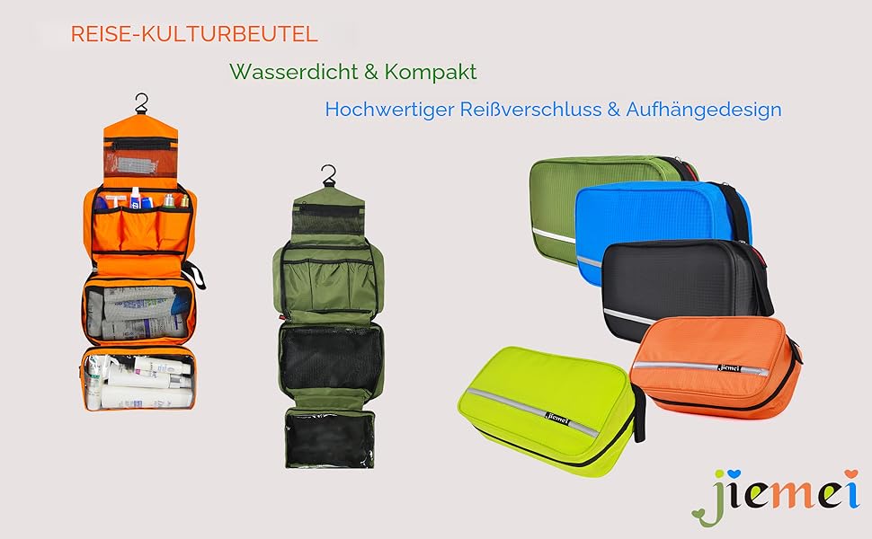 Сумка-органайзер для ванну Jiemei, водонепроникна, з 4 відділеннями, для жінок та чоловіків, компактна, помаранчевого кольору