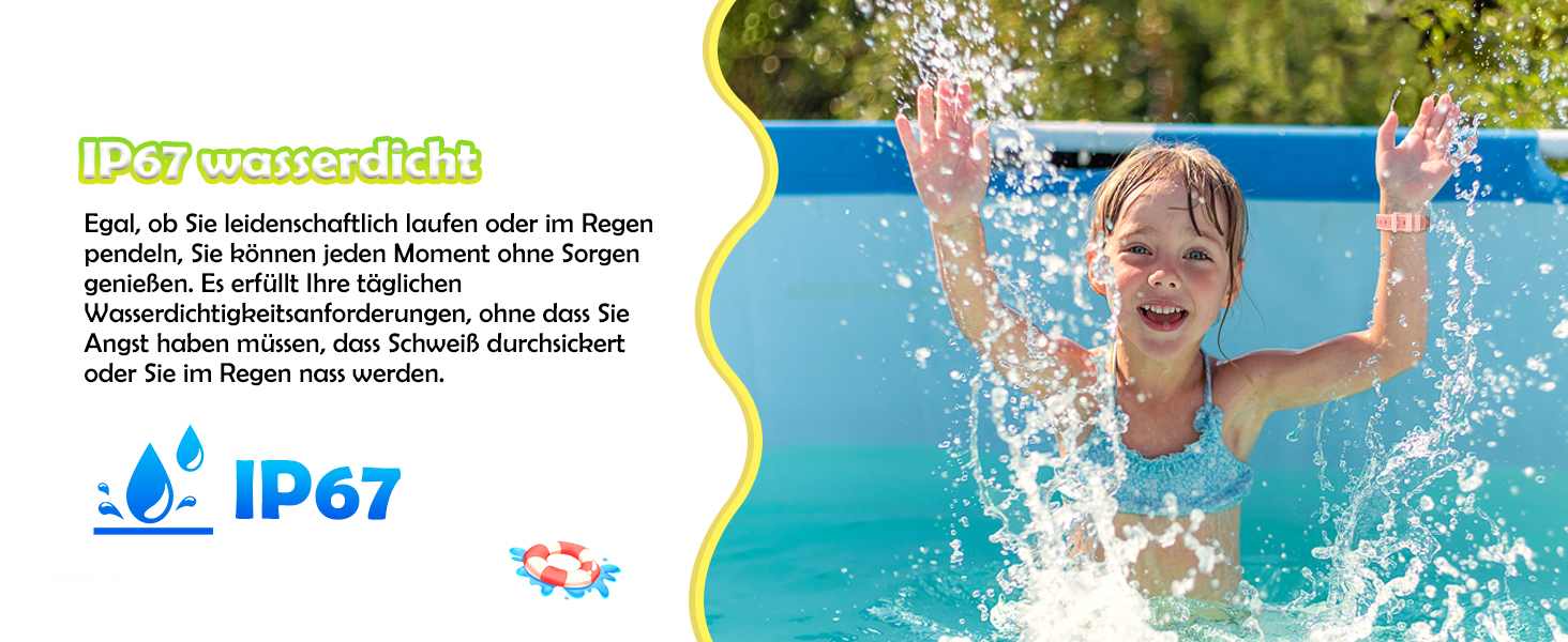 Дитячий розумний годинник з SIM-карткою, GPS-трекер, SOS, 4G, ліхтарик, IP67, для дівчаток та хлопчиків, блакитний