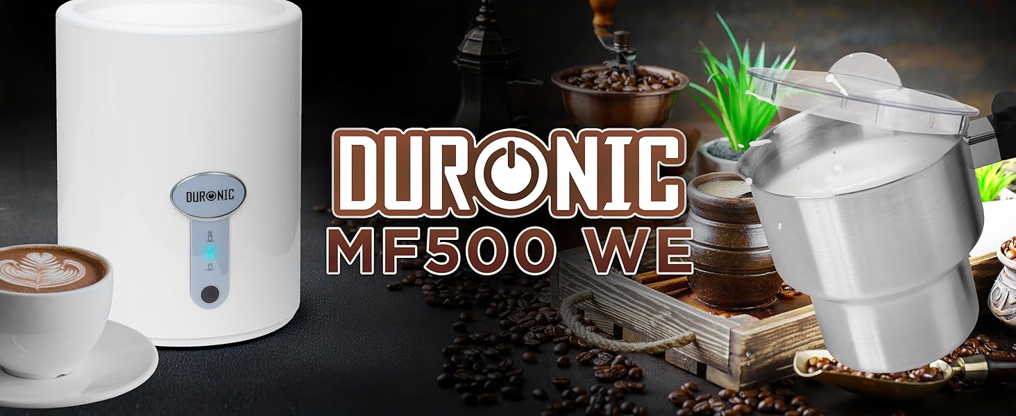 Електричний спінювач молока Duronic, 240 мл, індукційний, для капучино, лате макіато, кави та какао (Mf500 We)