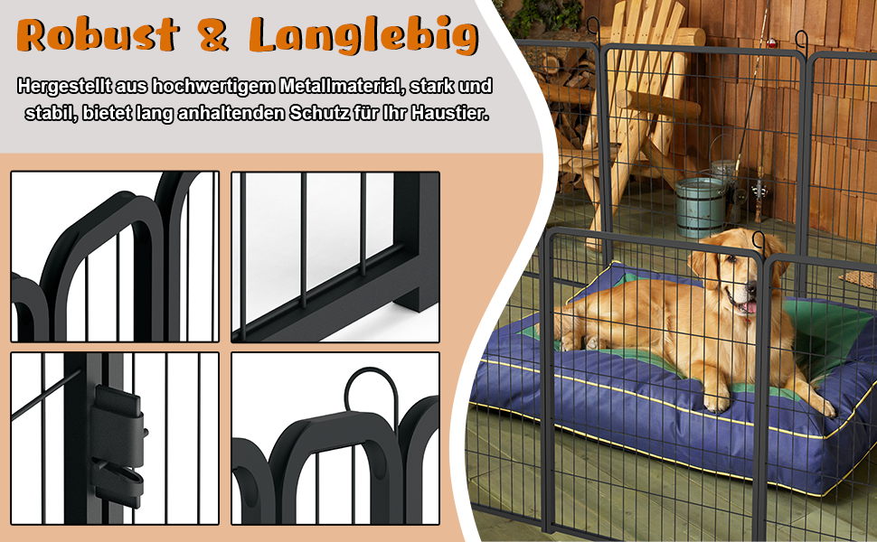 Забіг для цуценят Froadp 6-TLG, вольєр для собак, огорожа для цуценят 65x80 см, 6 елементів