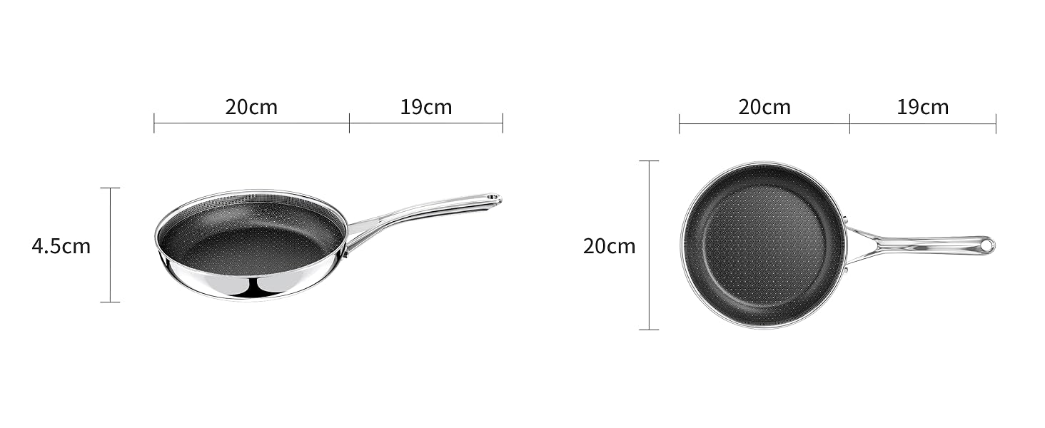Сковорода керамічна Innerwell 28 см з нержавіючої сталі, антипригарна, без PFAS/PFOA/PTFE, для індукційних, газових та електричних плит, придатна для духовки та посудомийної машини