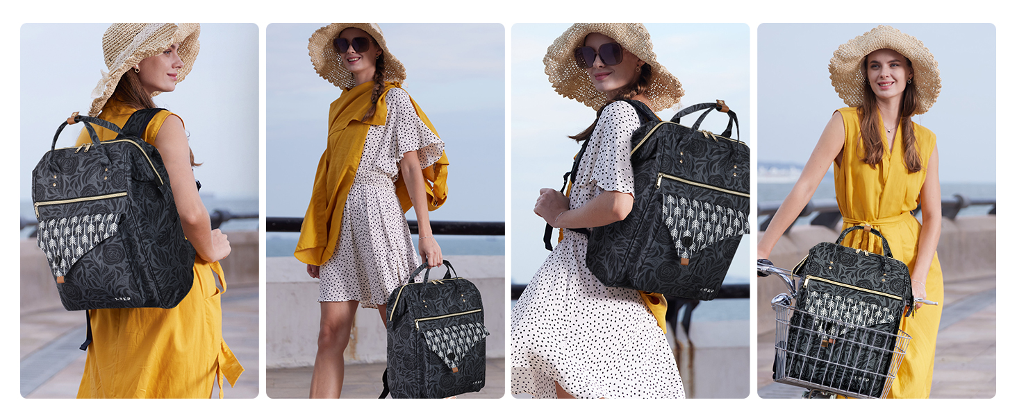 Рюкзак Lekesky для жінок: шкільний, з відділенням для ноутбука 15.6 дюймів, антикрадійний, сірий