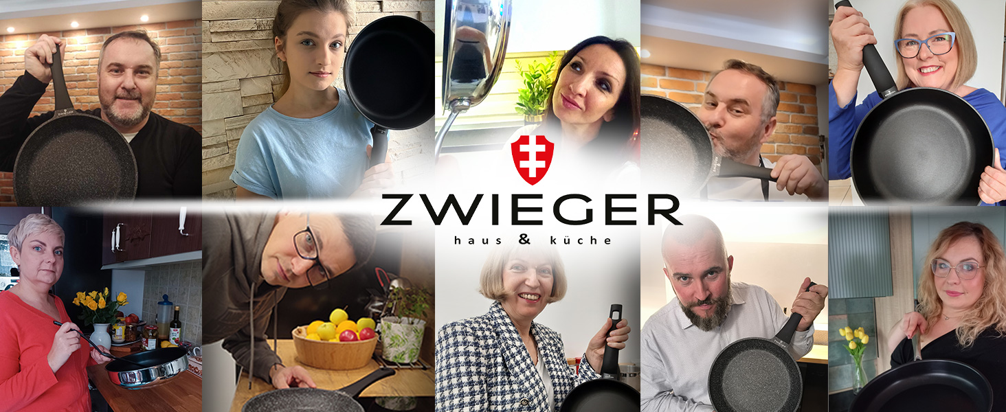 Млинцева пательня ZWIEGER 26 см з антипригарним покриттям, для індукції та всіх плит, з силіконовою лопаткою, без PFOA/PFOS, можна мити в посудомийці