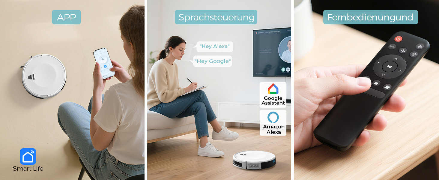 Робот-пилосос E2 з картографією, 10000 Па, 200 хв роботи, 660 мл, керування через додаток, голосовий помічник та пульт, для видалення шерсті та пилу