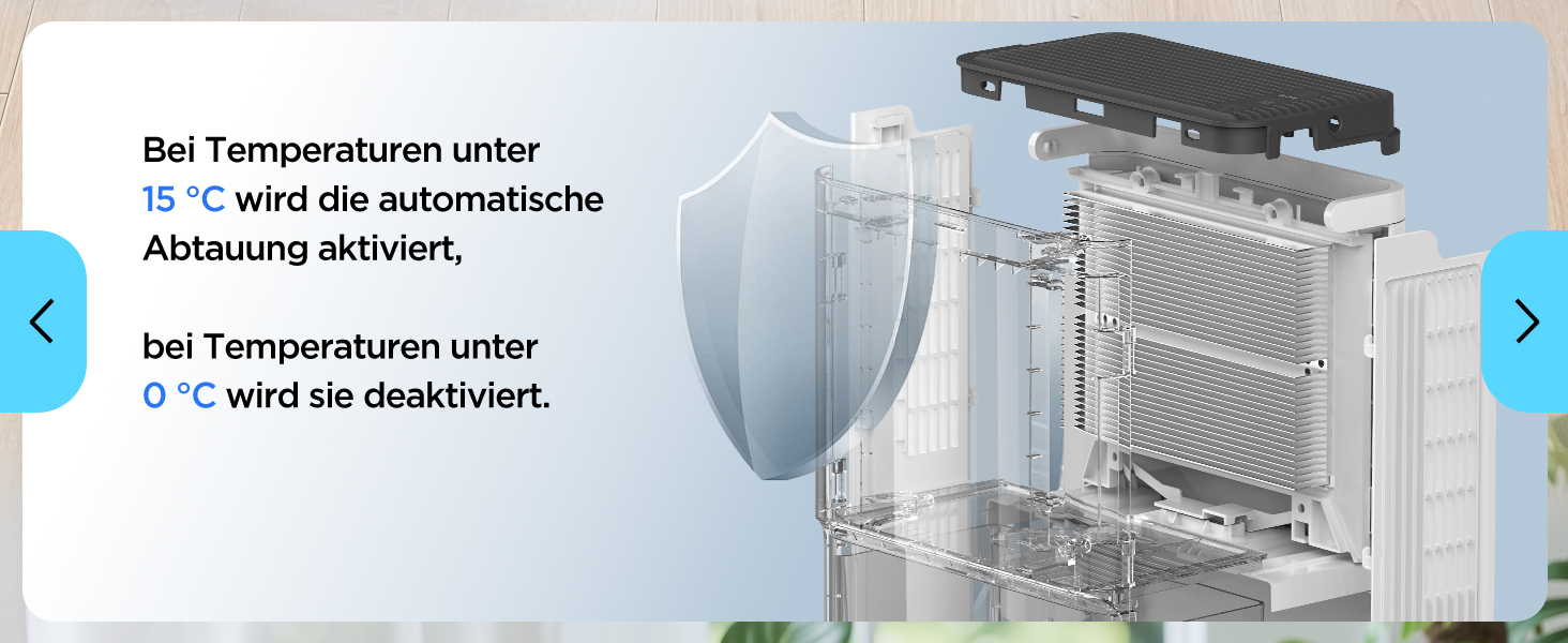 Електричний осушувач повітря тихий Pro-2000ml, 2000 мл, до 650 мл/день, для спальні, ванної кімнати, дому, білий