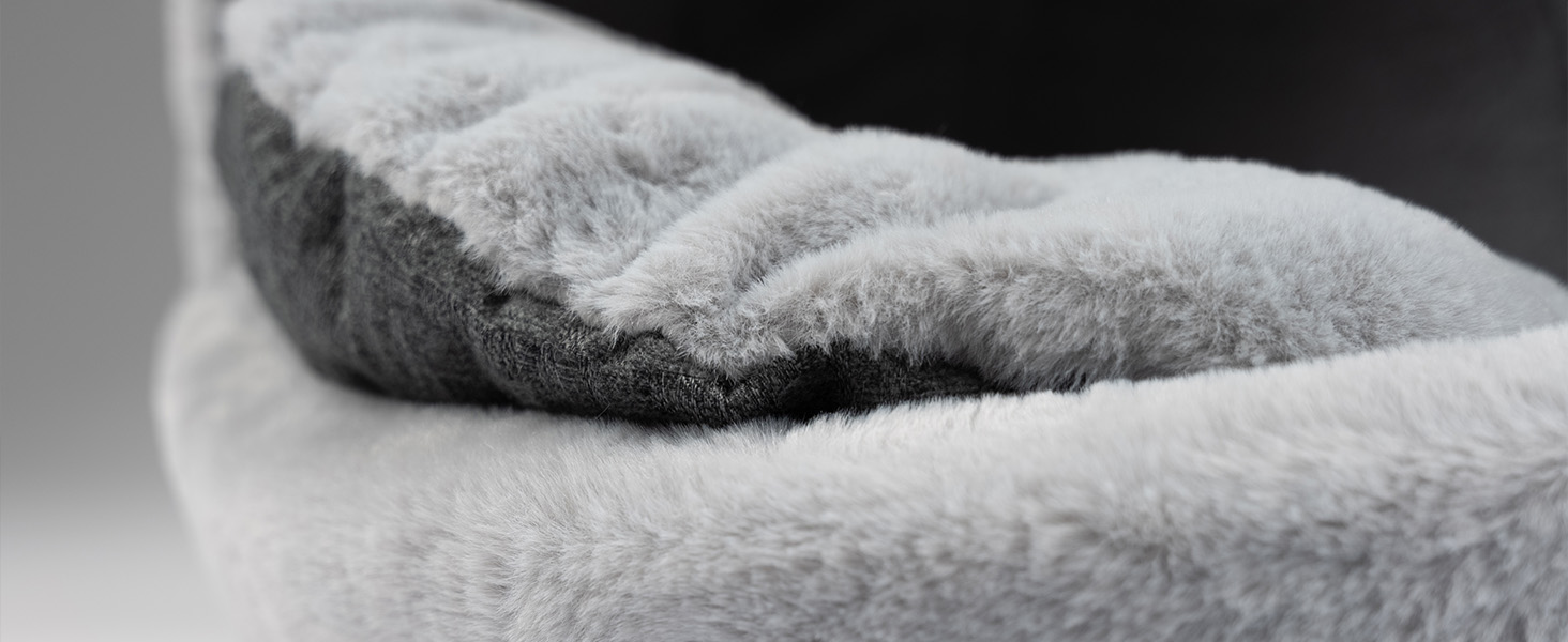 TrendPet LunaHome: затишна печерка-лежанка для собак та котів сірого та бежевого кольорів