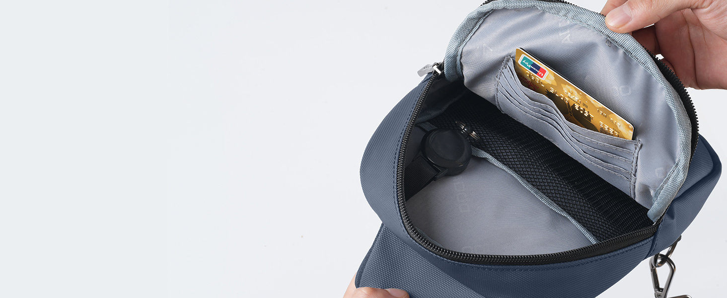 Сумка на груди Broadream, водонепроникна, для чоловіків та жінок, RFID-захист, для активного відпочинку та туризму (B-блакитний)