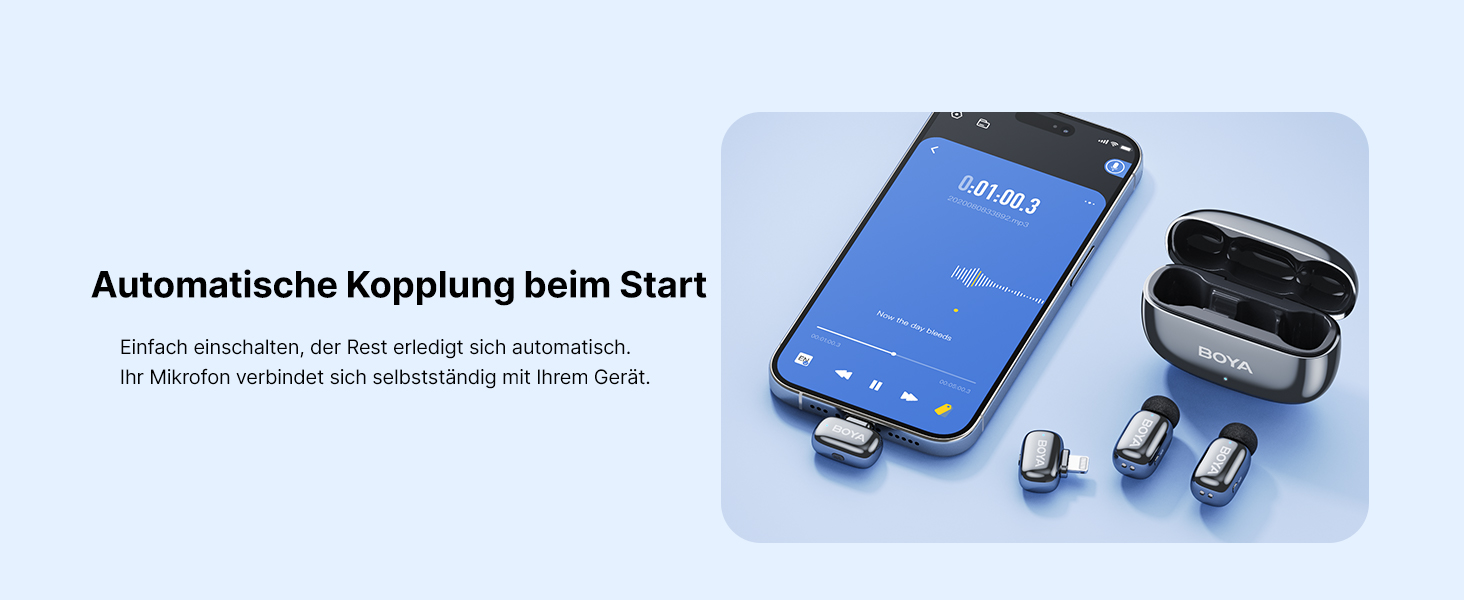 BOYA MINI 2: Бездротовий мікрофон-лавал'єр для iPhone, Android, Vlogging, YouTube, інтерв'ю (Space Silver)