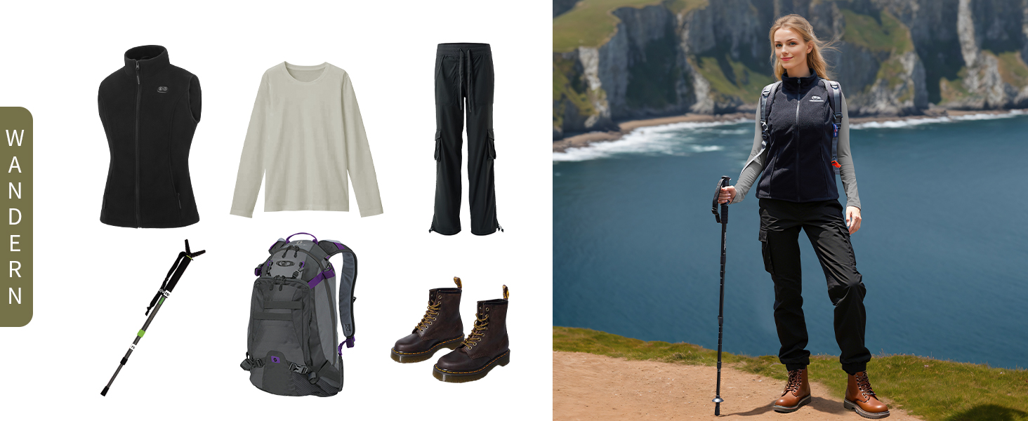 Електрична гріюча жилетка для жінок, чорна, з акумулятором 7.4V 10000mAh, 3 режими нагріву, ідеальний подарунок на Різдво