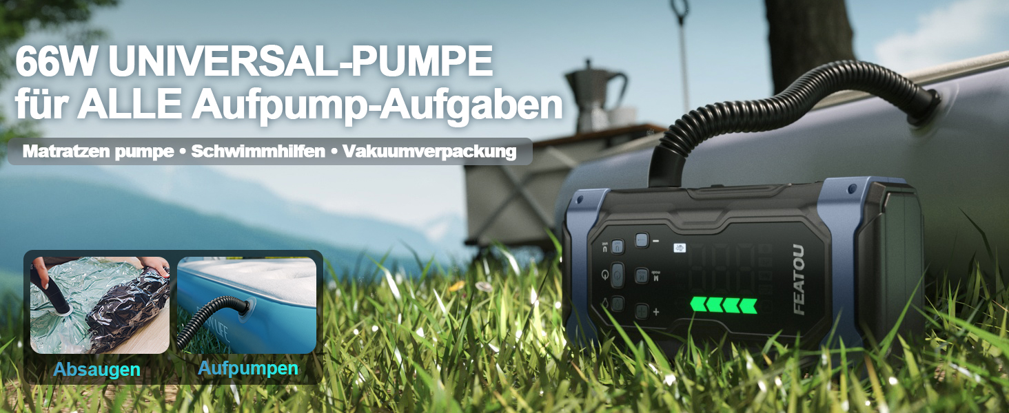 Powerbank для автомобіля Starthilfe 7000A з компресором 150PSI, 12V, до 10L дизеля, QC3.0, LCD, ліхтарик