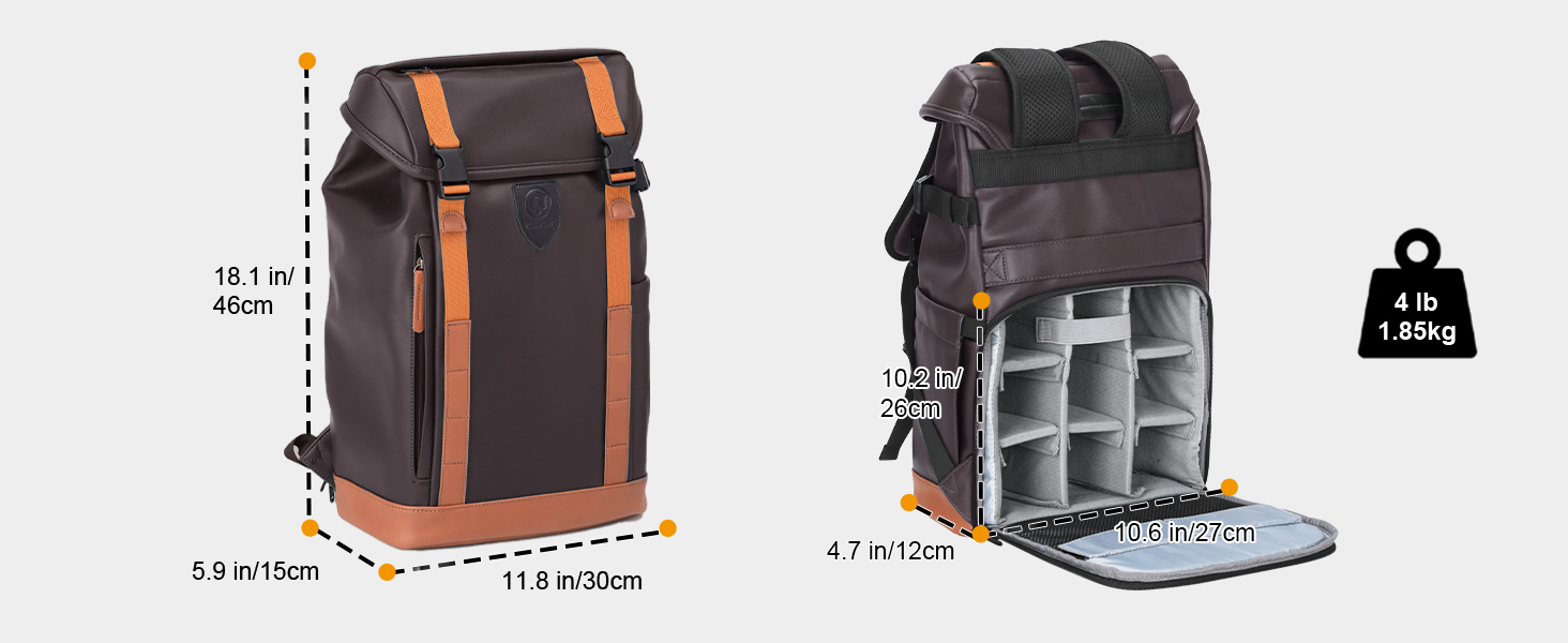 Рюкзак для фотоапарата Tarion: водонепроникний, з відділенням для ноутбука 14