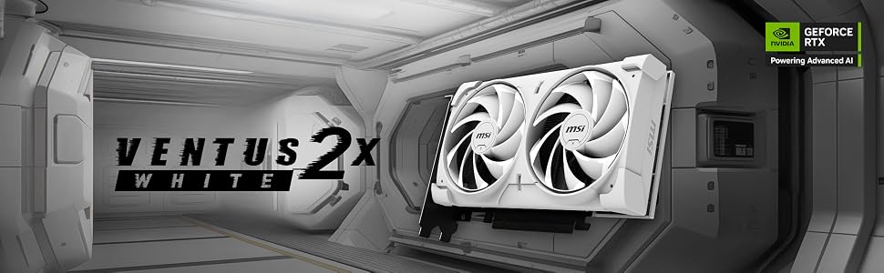 Відеокарта MSI GeForce RTX 5060 VENTUS 2X OC WHITE 8GB GDDR7, PCIe 5.0