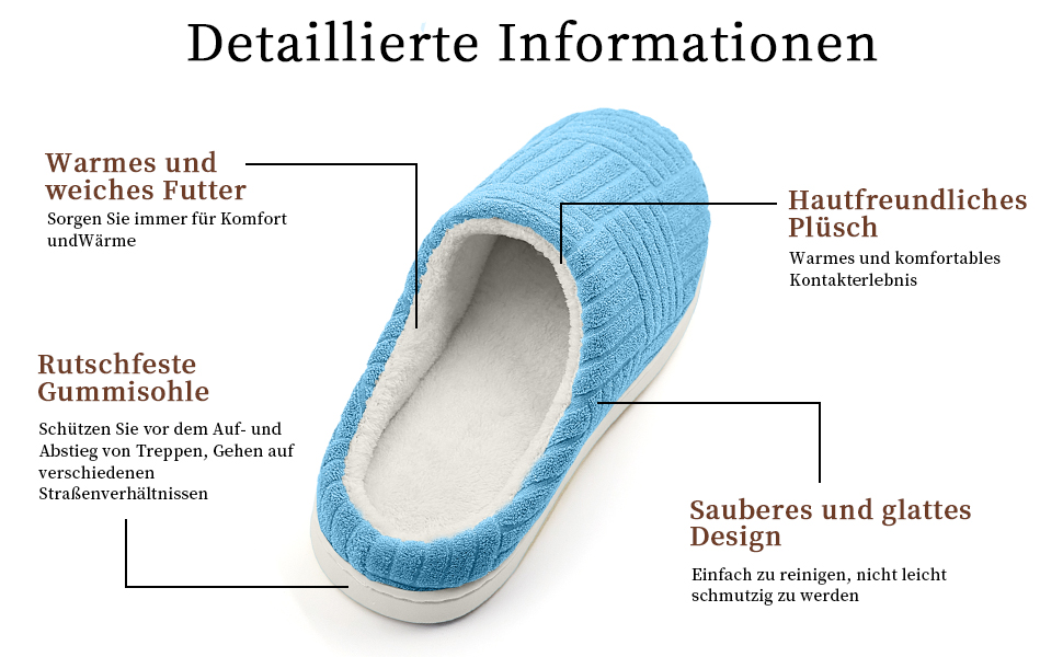 Зручні домашні тапочки з меморі-піною з бавовни для жінок, 38/39 EU, колір кава