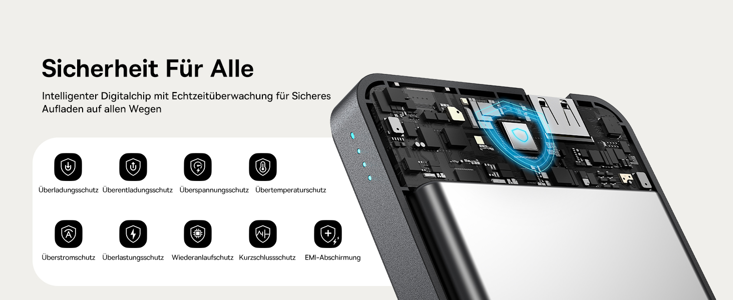 Power Bank Baseus 10000mAh: Бездротова зарядка 15W, MagSafe, PD 22.5W, USB-C, Білий/Чорний