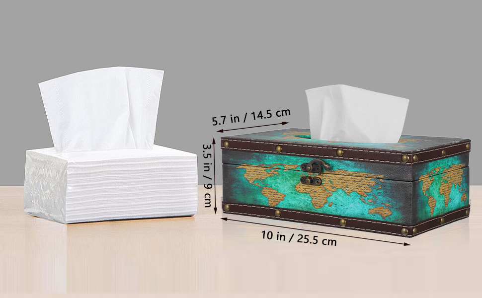 Стильна коробка для серветок у вінтажному стилі, тканинна, для дому, офісу