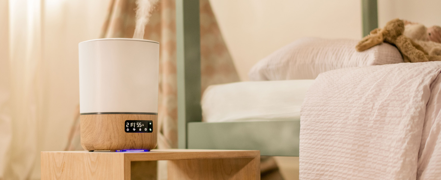 Зволожувач повітря Maxi-Cosi Breathe для дітей, розумний дитячий зволожувач, дитячий небулайзер з маслом, сумісний з Alexa та Google Assistant