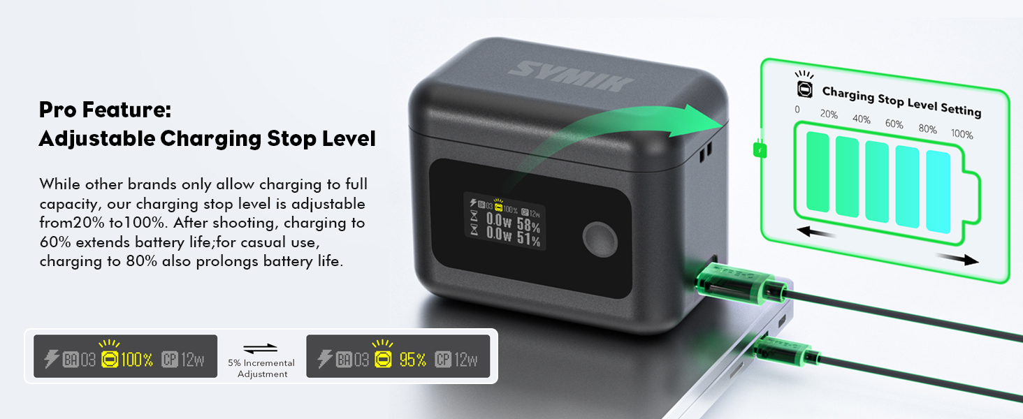 Акумулятори Insta360 X4 Air (2 шт.) з зарядним хабом 24W та LCD-дисплеєм – Treeboy