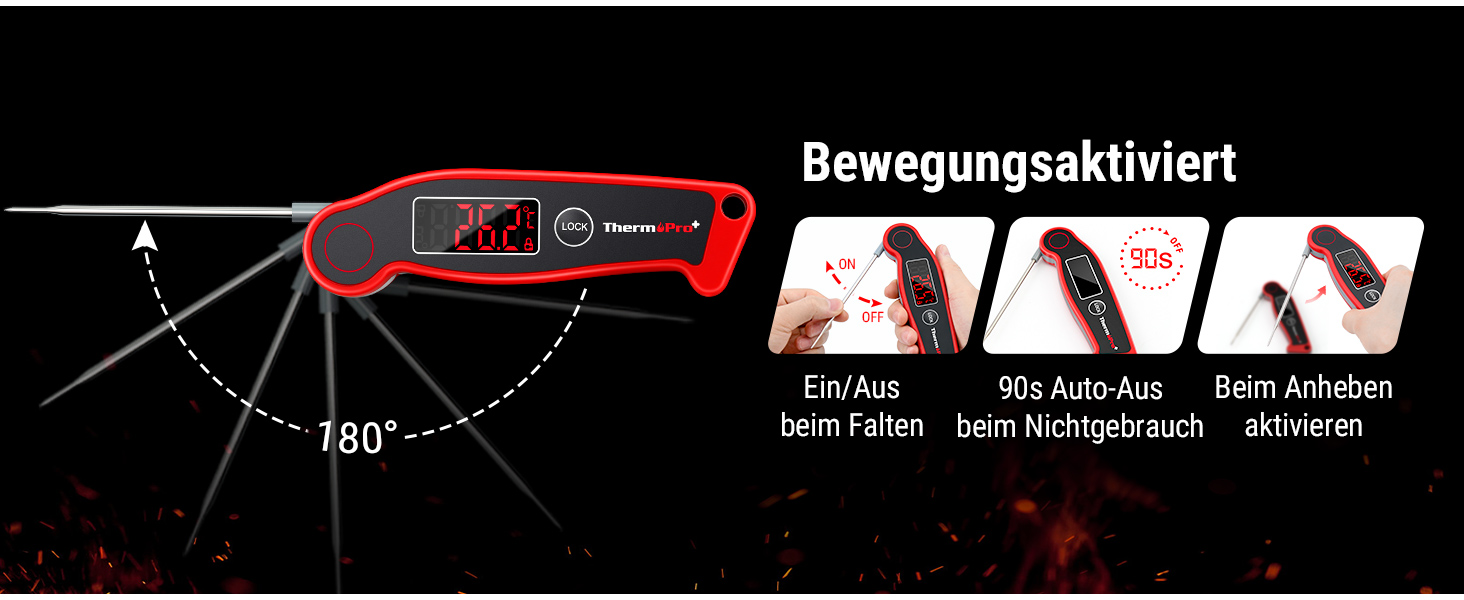 Термометр для м'яса ThermoPro TP19 IP65 вологостійкий ±0.5℃, LCD, для приготування BBQ, вина, жарки